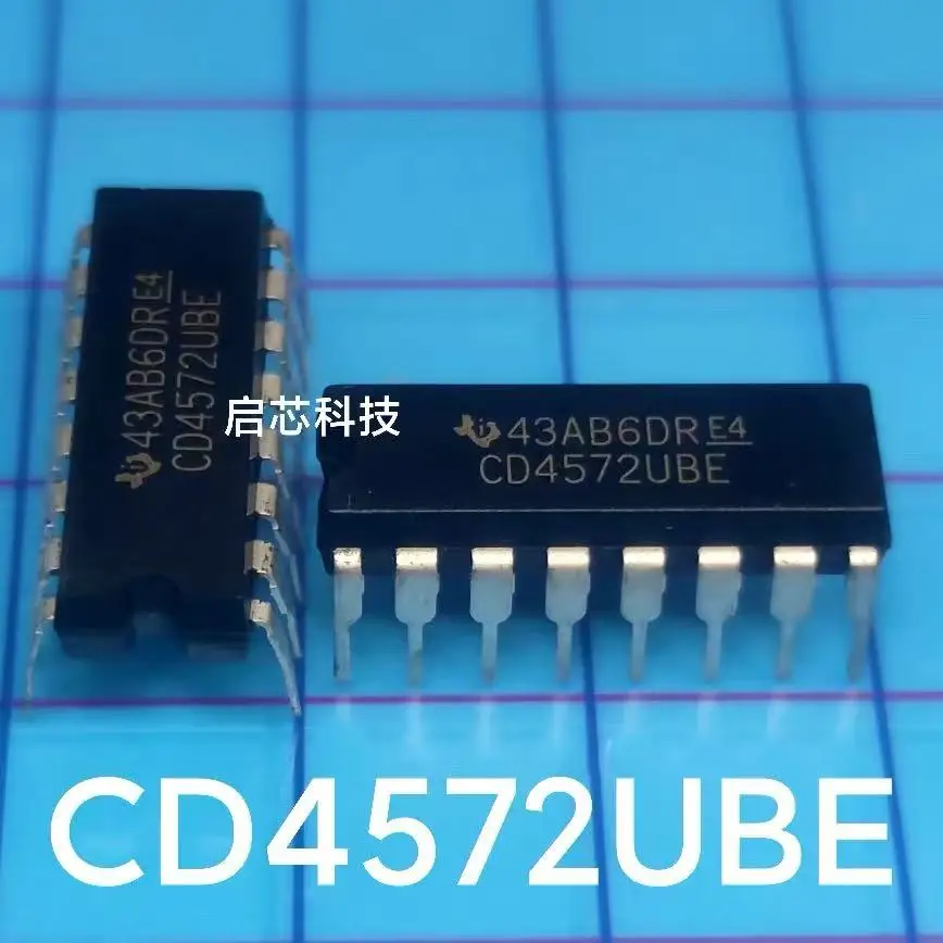 CD4572 CD4572UBE Brand-new, factory-sealed, PDIP-16 package