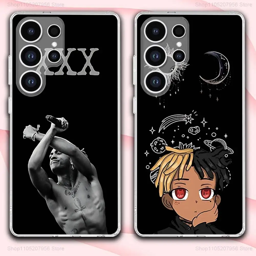 

X-XXXTentacionS Rapper Phone Case For Samsung A30,71,51,S9,10,20,Ultra,FE,Lite,S25,24,22,23,21,PIus,Transparent, Silicone