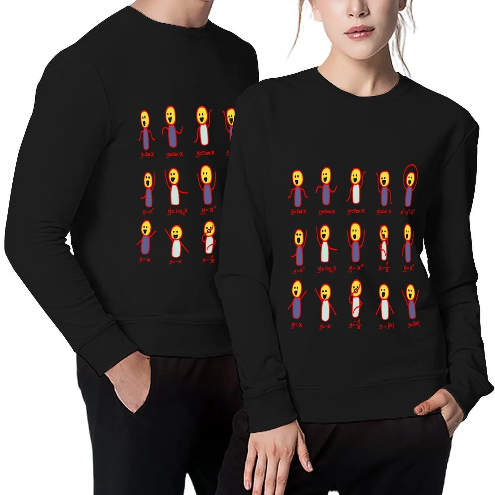 

Funny Algebra Dance Graph Figures Math Equation lover mathematics Pullover men's coat oversize sweatshirts