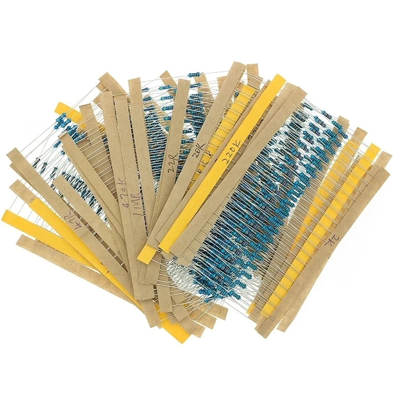 600pcs 1/4W Resistance 1% 30 Kind Each 10pcs/20pcs Film Resistor Assorted Kit with box