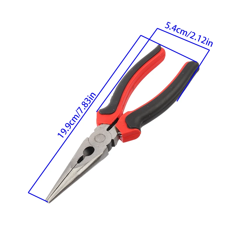 8インチワイヤープライヤー クロムバナジウム鋼ワイヤーカッター ワイヤーツイストプライヤー 鉄線尖ったノーズフラットプライヤー