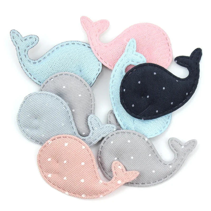 زينة مصنوعة من قماش منقط للأطفال ، زينة مصنوعة يدويًا لدبابيس شعر الأطفال ، أغطية رأس مصنوعة يدويًا ، إكسسوارات سيتان ، بالجملة ، 40 قطعة ، 3*5.5 سنتيمتر