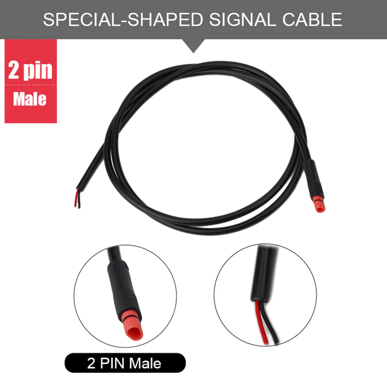 Useful High Quality Practical Extension Cord Shaped Cable Accessories Electric Bike Part Waterproof 2/3/4/5/6 Pin