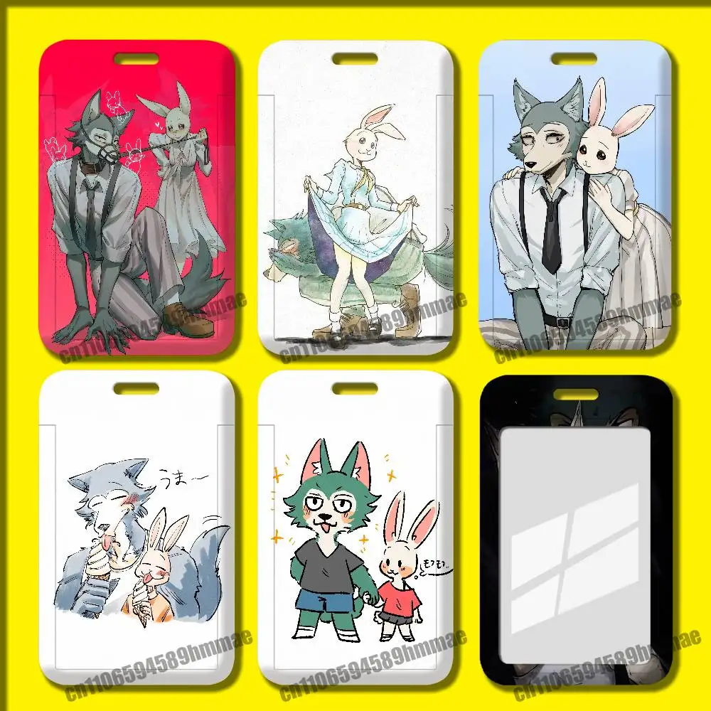 For B-Beastars Legoshi Haru Employee ID Card Holder Office Badge Student Bank Work Credit Holders Hard Case Shell
