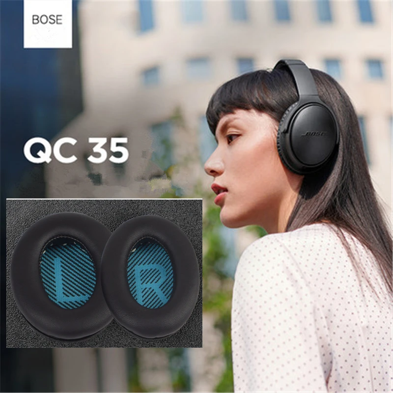 

1 пара сменных амбушюров, кожаные наушники из пеноматериала для BOSE QC35 QC25 QC2, наушники