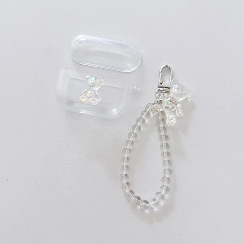 For SoundPEATS Capsule 3 PRO Case luxury Keychain Cover Silicone Transparent Earphone Cover Capsule3 pro