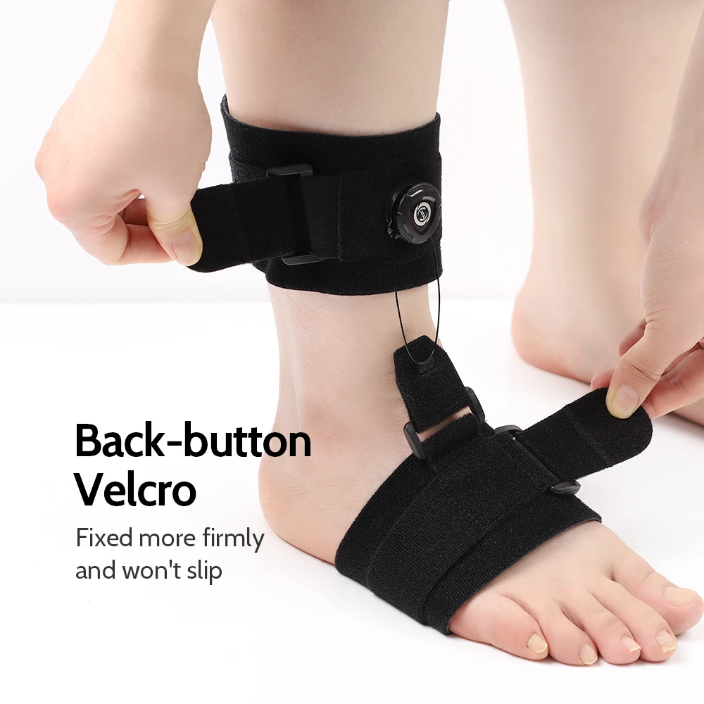 Adjustable Drop Foot Brace Foot Up AFO Brace Unisex Fits for Right/Left Foot Orthosis Ankle Brace Support, Improve Walking Gait