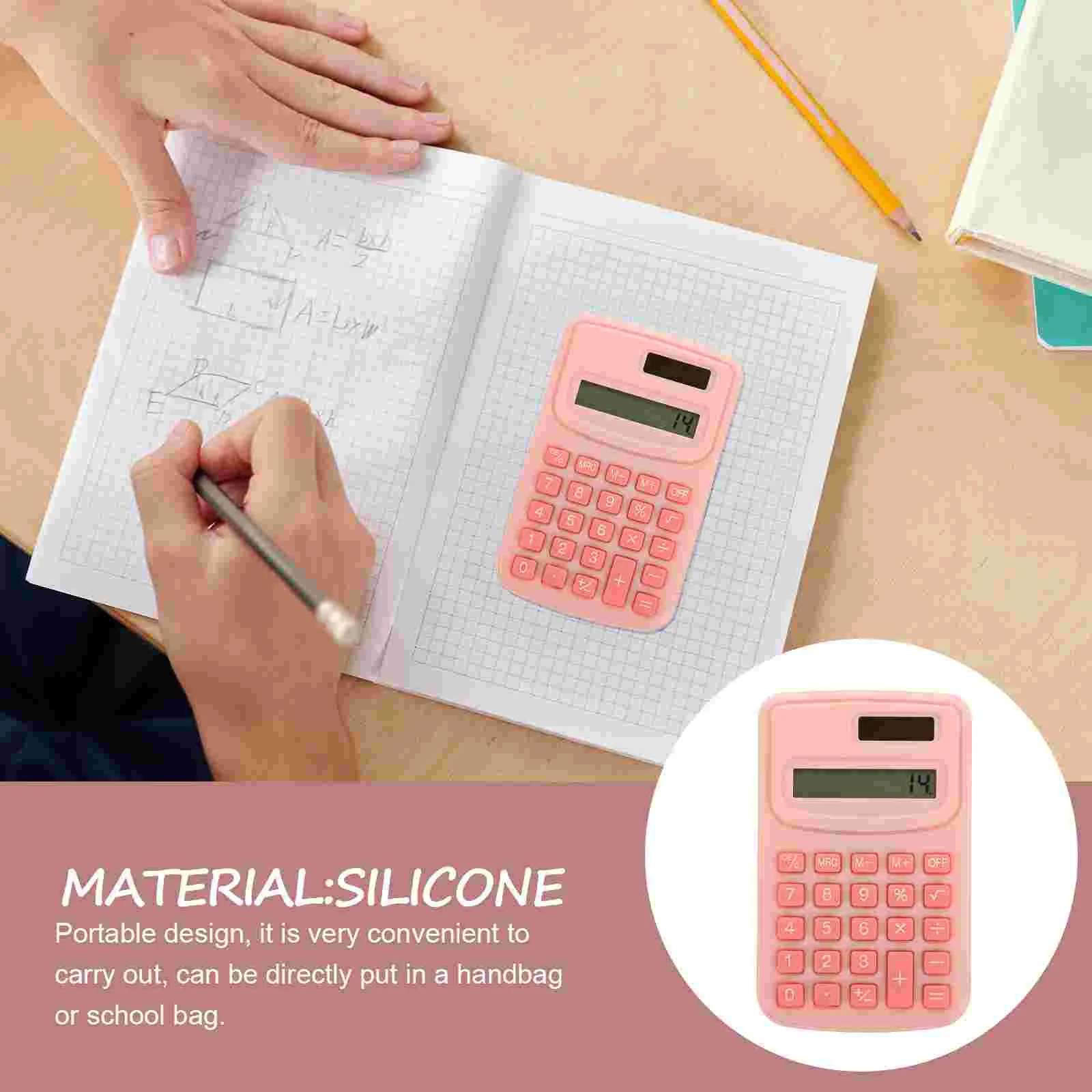 Calculator Small Adorable Portable Decor Basic Dedicated Desktop Pink Decorative Calculators Vibrant Office