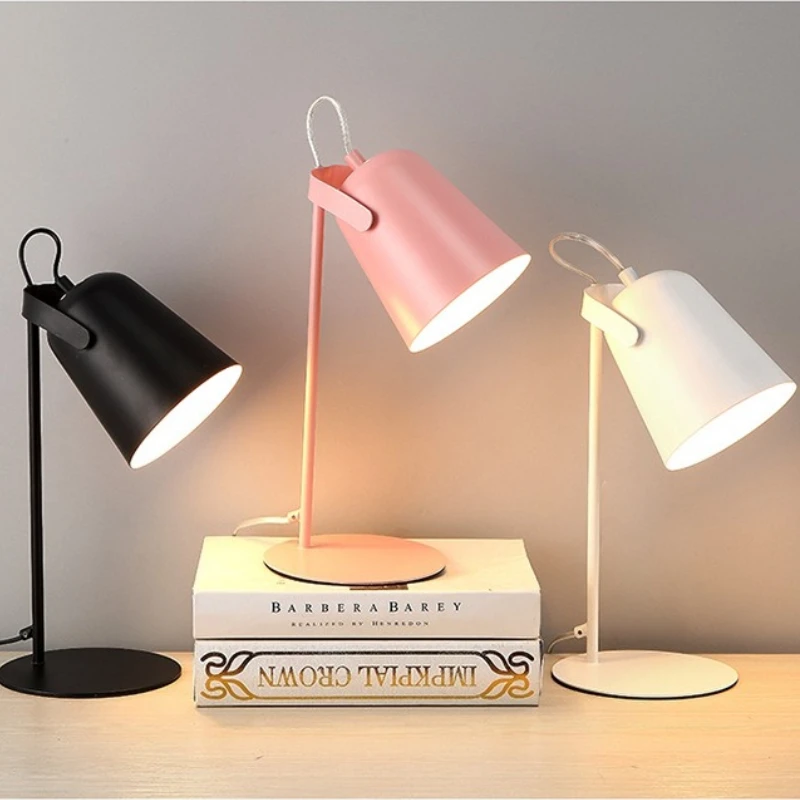 American Style Eye Protection LED Reading Desk Lamp Modern Creative and Simple Design Lighting Desk Lamp Macaron Color