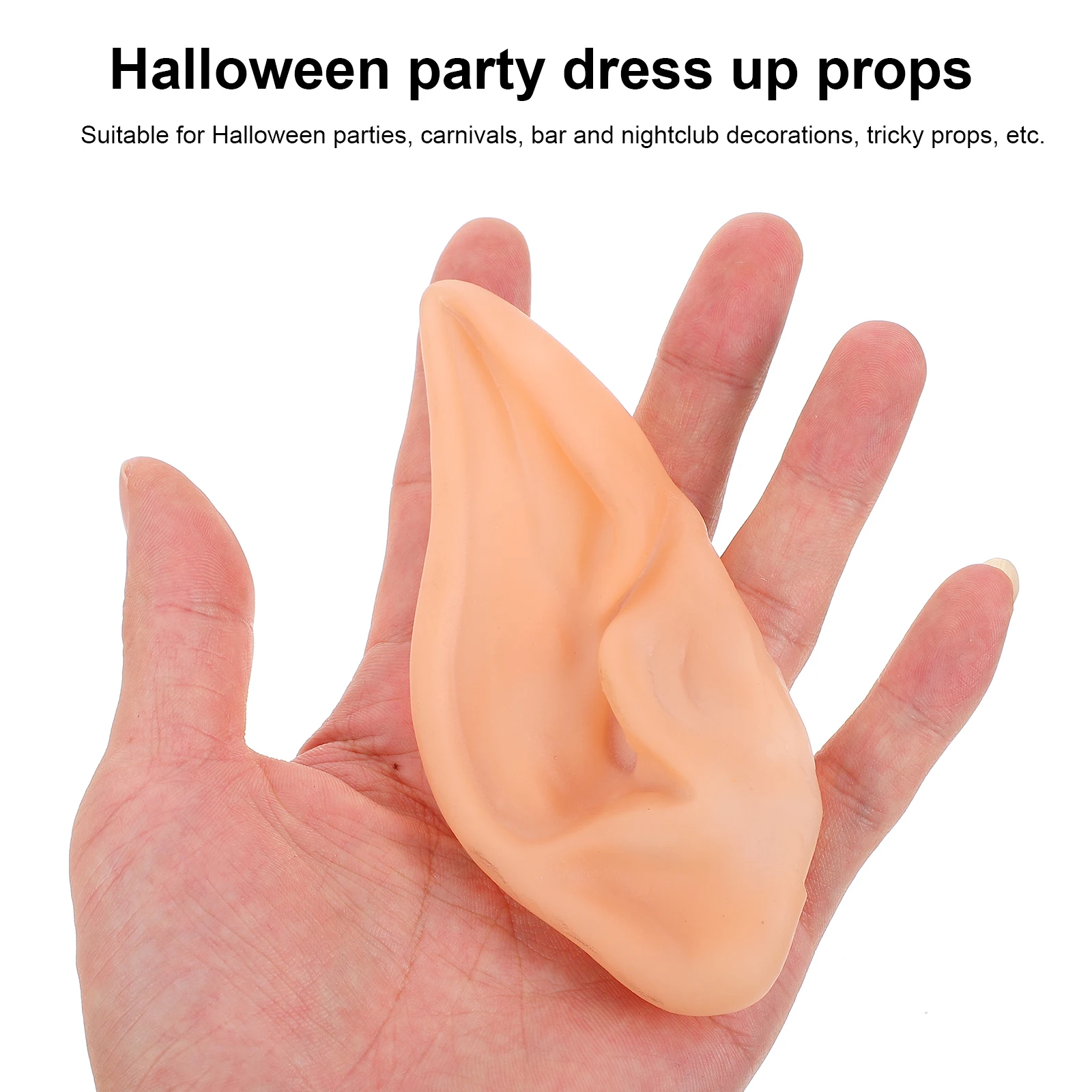 อุปกรณ์ประกอบฉากหูเอลฟ์ อุปกรณ์เสริมหูปลอม อุปกรณ์ตกแต่งฮาโลวีน คอสเพลย์ นางฟ้าพิกซี่ เครื่องแต่งกายเทียม