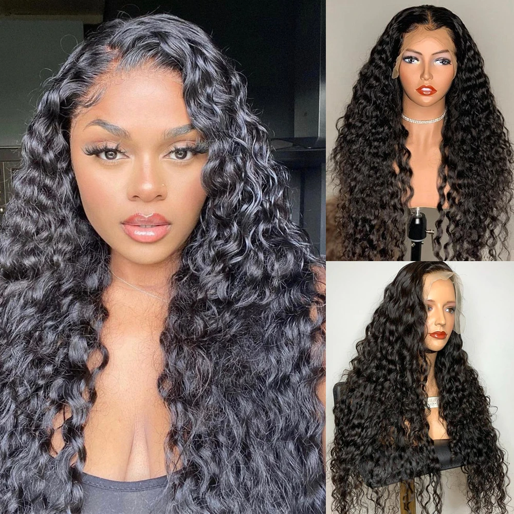 Water Wave Lace Front Human Hair Wigs For Women Brazilian Hair 13x4 Loose Deep Wave Curly Human Hair Wig 5x5 Lace Closure Wigs