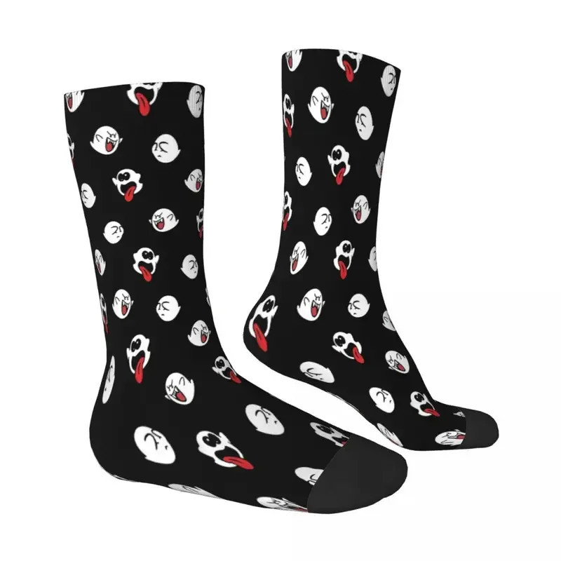 Y2K Boo Expression Pattern Ghost Socks Male Mens Women Summer Stockings Polyester