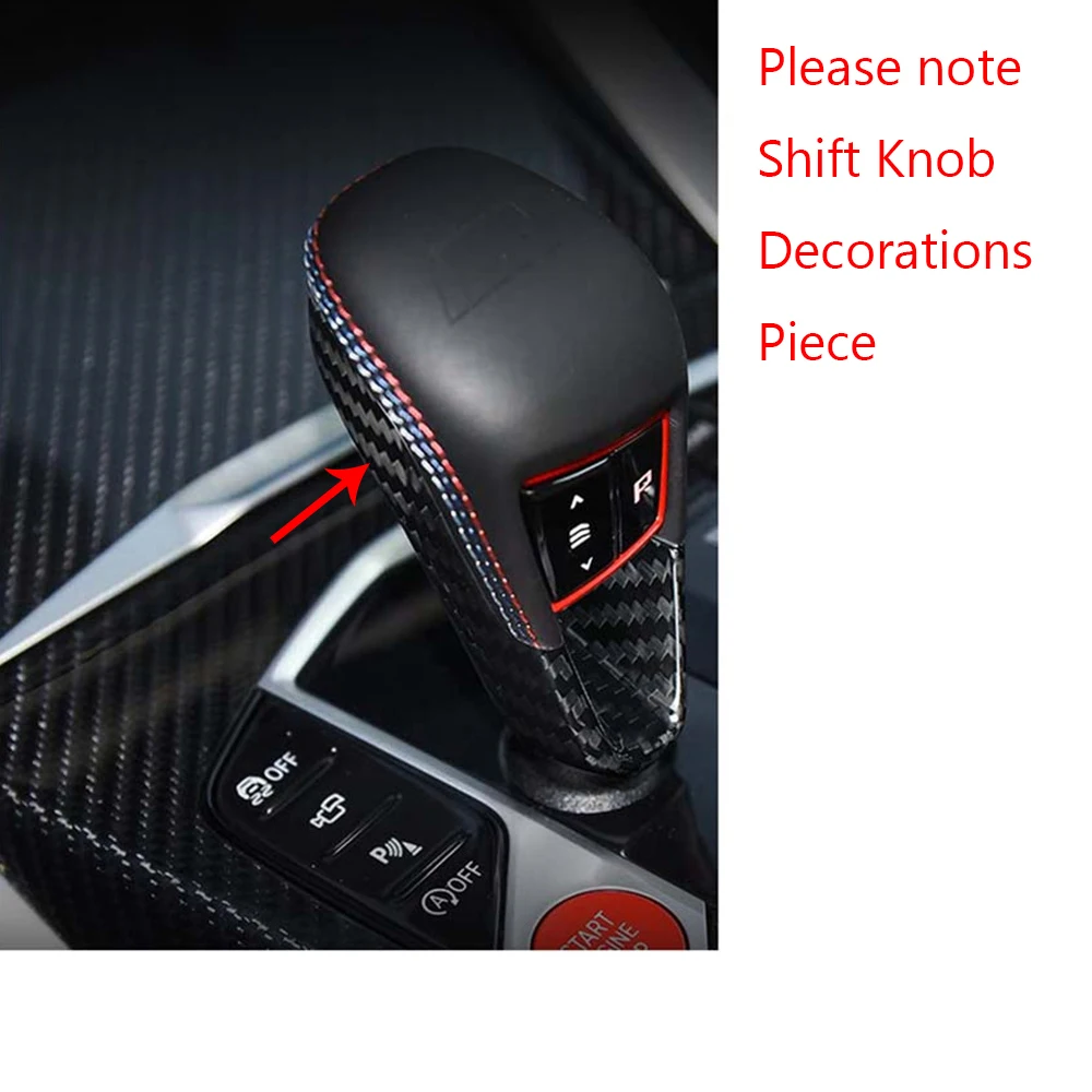 

For BMW M Series Carbon Fiber Shift Knob Interior Parts Trim Auto Accessories Spart Red Black Decorations Kits