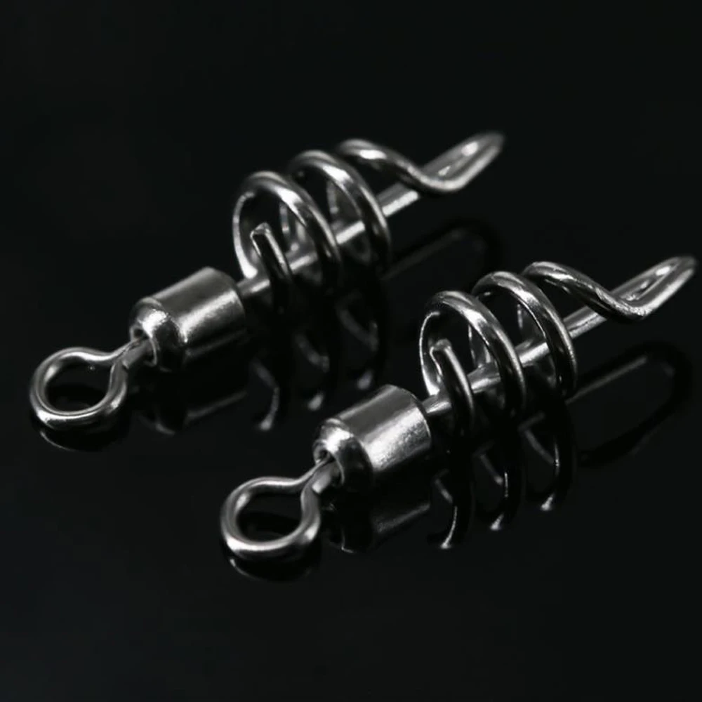 DNDYUJU 20-100X Fishing Rolling Swivel With Screwed Snap Fishing Lure Connector Stainless Steel Quick Buckle FishingAccessories image 5