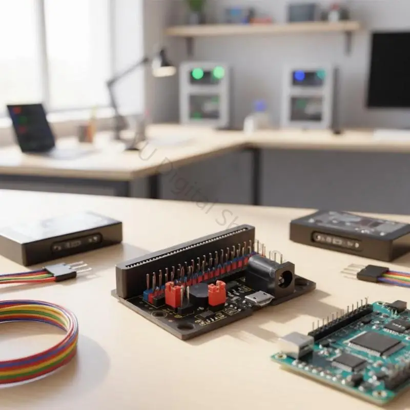 96BA Microsbit Bit Enhanced Development Expansion Board mit Anschlusslayout, Sound-Feedback und Stromzugang für – Detail 9