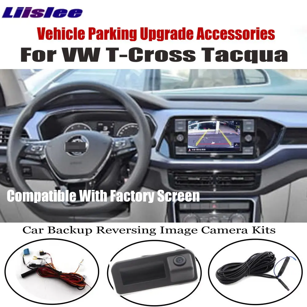 

Оригинальная камера заднего вида для Volkswagen VW T-Cross / Tacqua C11 2019-2026, встроенный экран, аксессуары для парковки