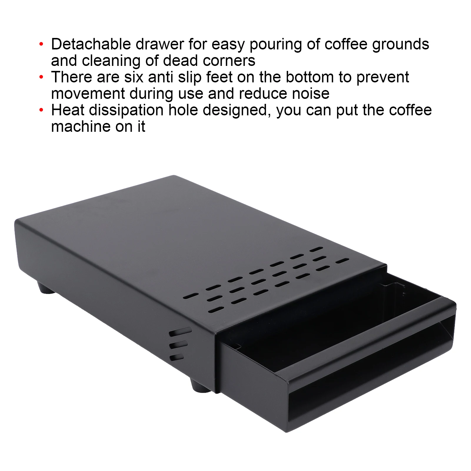 Coffee Knock Box Drawer Stainless Steel Thickened Coffee Residue Powder Box for Household Shop Coffee Ground Knock Container