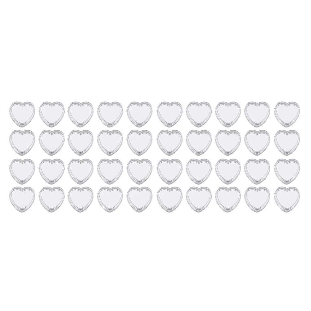 

50pcs 4G Heart Shape Creams Containers Empty With Lid Portable Storage Boxes For Travel Plastic Dispenser Jars Heart Cream Cases