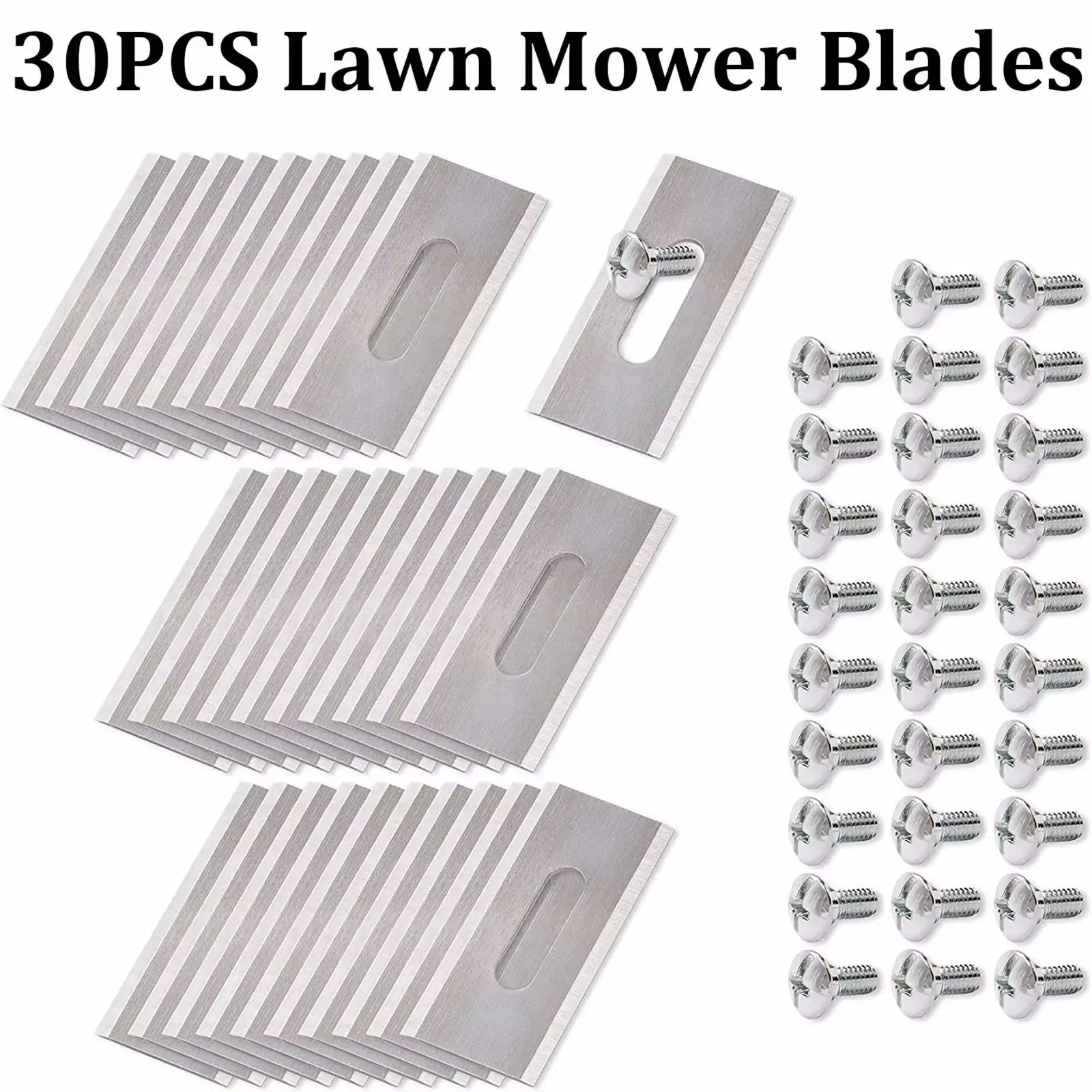 30 Pieces Lawn Mower Trimmer Blade Husqvarna Automower/Garden Robotic Lawnmower Replacement Trimmer Cutter Pieces Lawnmower Tool