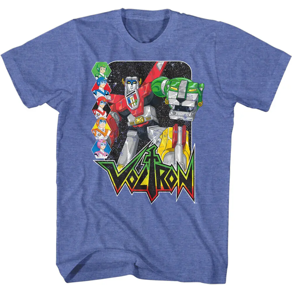 Voltron Cartoon Full Color & Pilots Men's T Shirt Unisex T-shirts for Men Women Summer Tees Cotton Luxury brand vintage