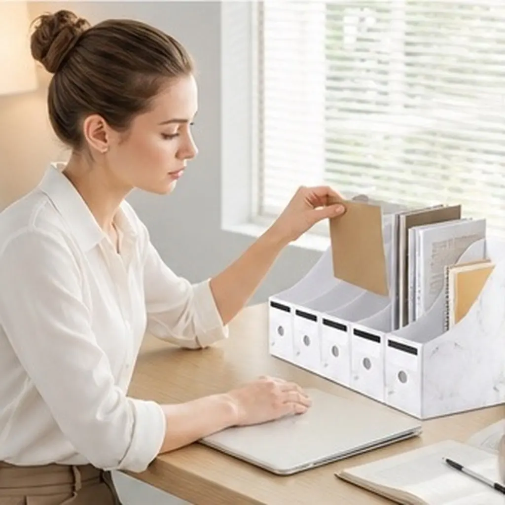 5Pcs Premium Desktop Storage Rack Organizer Desk Document Stand For Classroom Desk Organizer Home Organized File