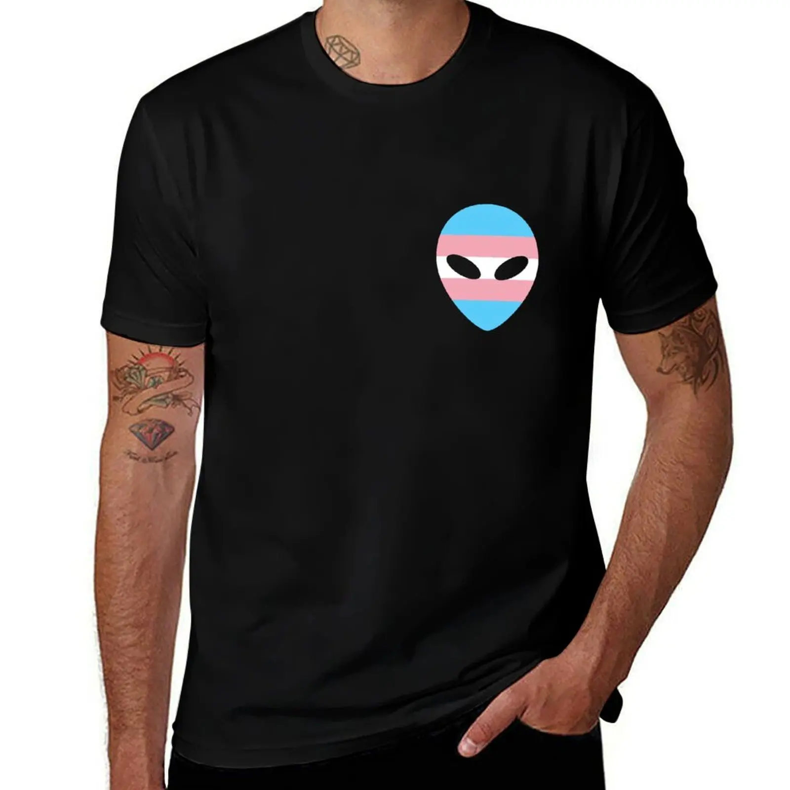 

Transgender Alien T-Shirt t shirts for man cotton soft anime t shirts oversize man t shirt graphic T-Shirt