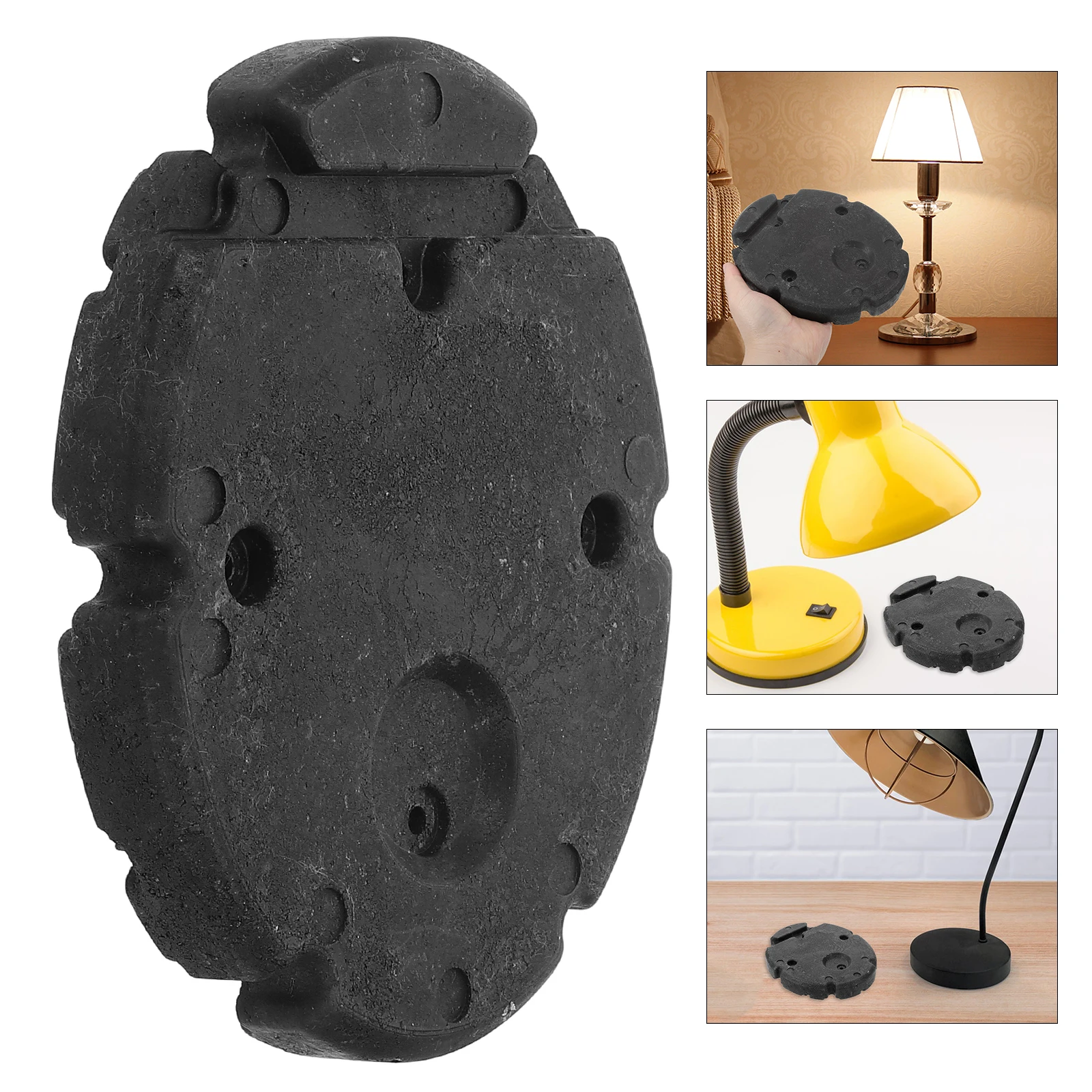 

Rounded Base Weight Table Lamp Stand Parts Floor Light Holder Sturdy Plastic Chassis Desk Lamp Base Weighted Stable Design LED