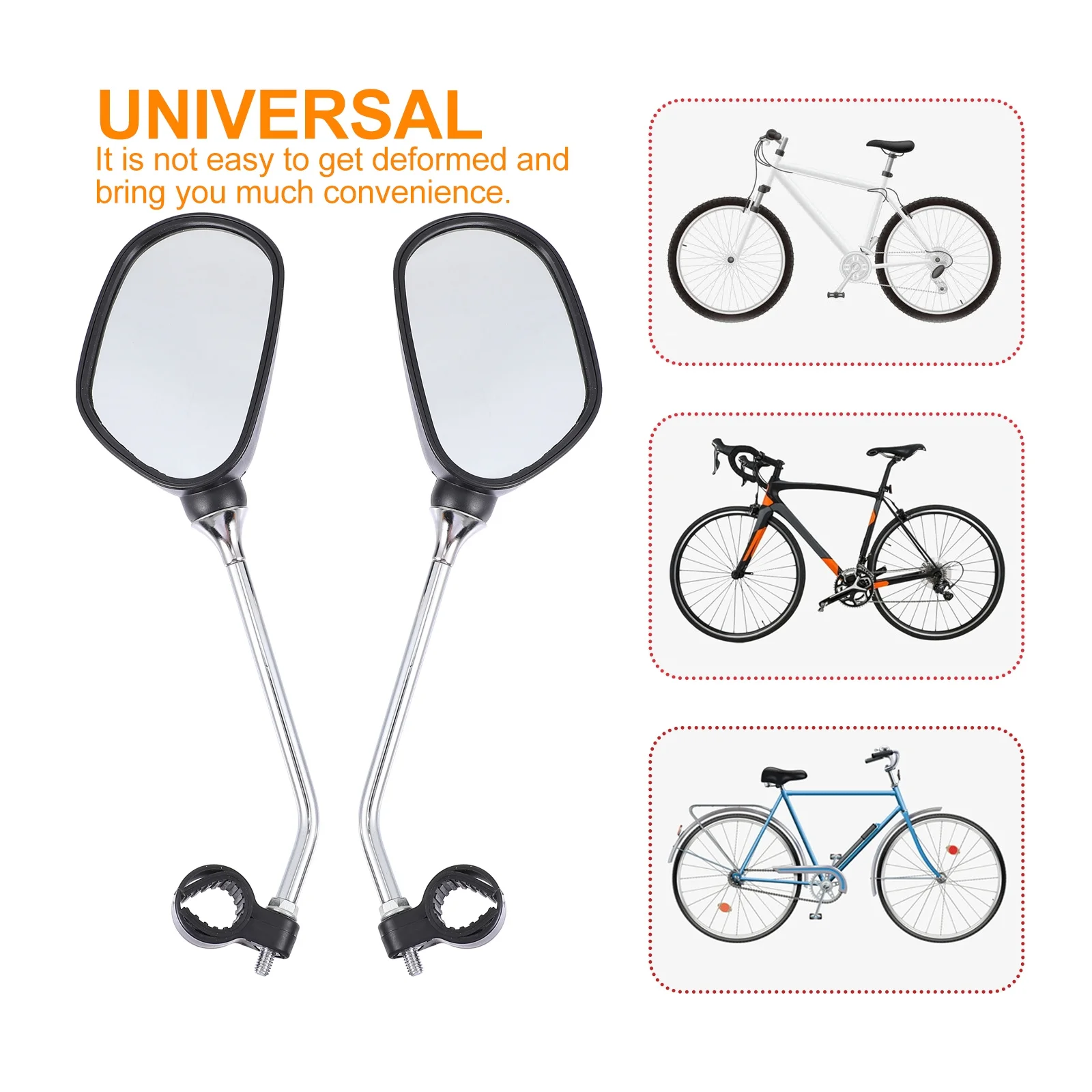 

1Pair Bicycles Mirrors Compact Glass Lens 360 Rotate Adjustable Rear View Safety Bike Rearview Mirrors ABS Bike Mirror