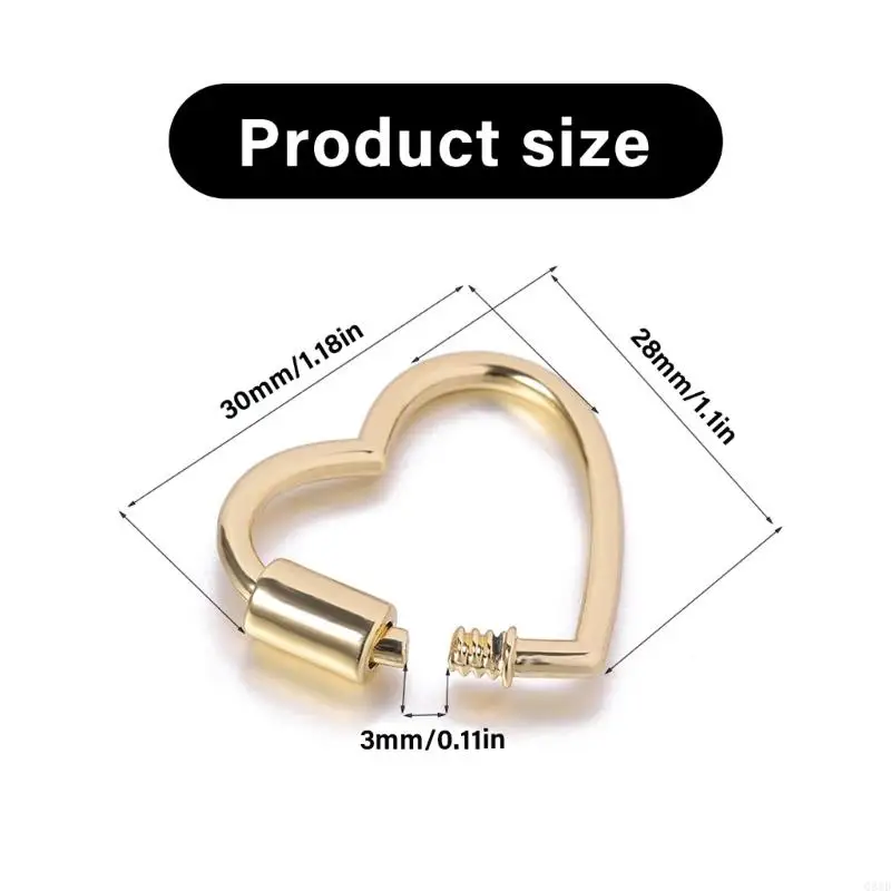 متعددة الاستخدامات المعادن القلب الحبل هوك قوي سبائك الأجهزة لسلاسل المفاتيح زينة الحيوانات الأليفة الأزياء DIY التصاميم #6