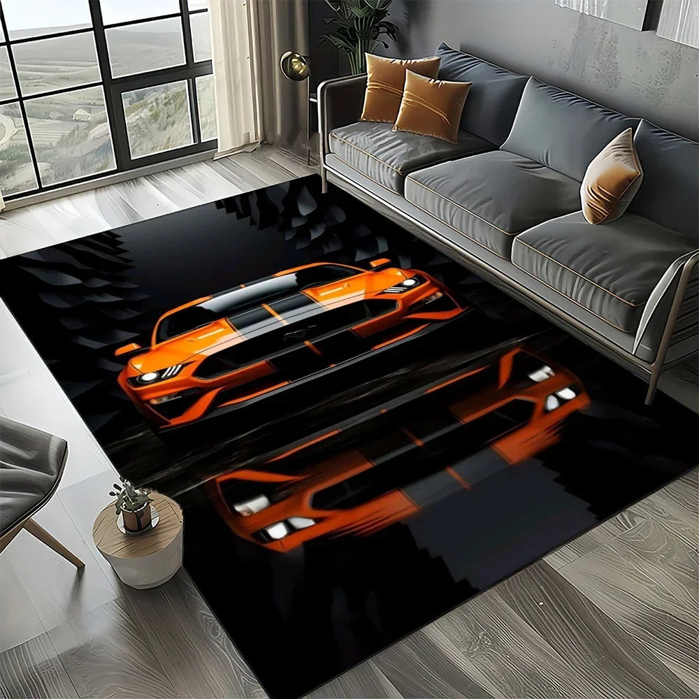 

3D Racing Car Motorcycle Non-Slip Carpet Rug for Living Room Bedroom Home Sofa Kids Area Rug Floor Mat Decor