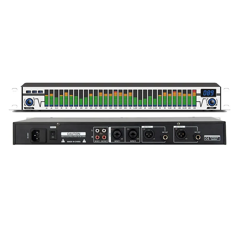 HUAIN Professional 30 Segment EQ Graphic Audio Equalizer for Sound Reinforcement Projects