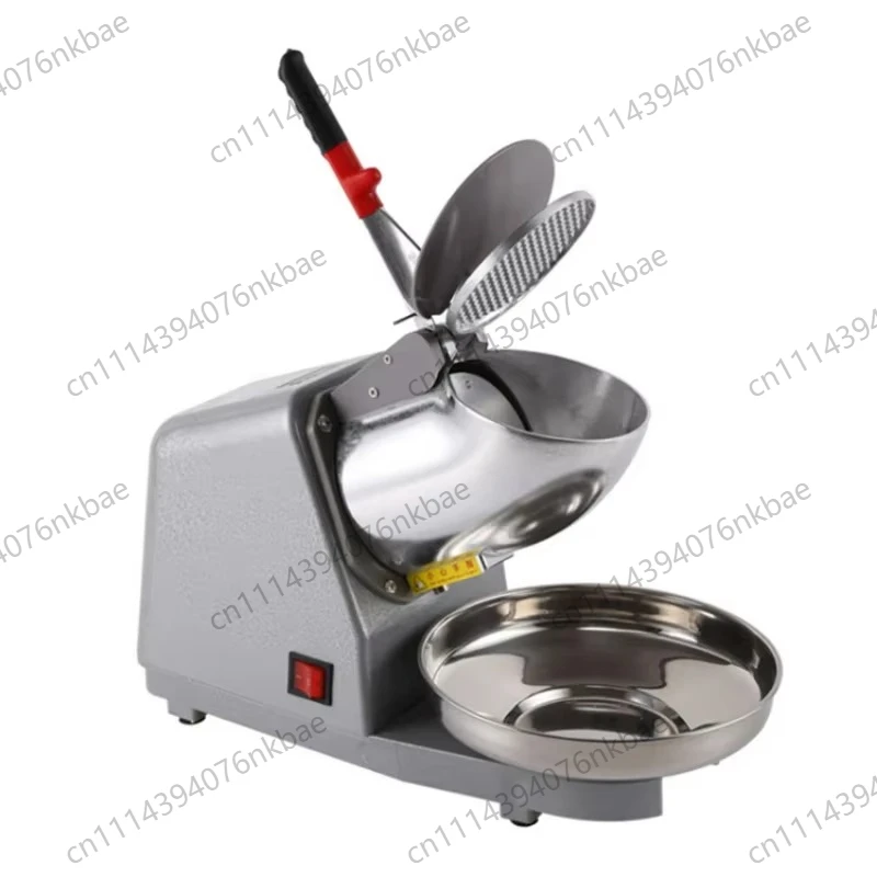 220V High Power Double Blade Ice Shaver, Commercial & Household Shaved Ice Machine for Milk Tea Shop
