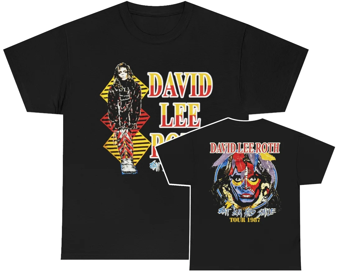 David Lee Roth 1987 Eat Em And Smile Tour Shirt Double Sided