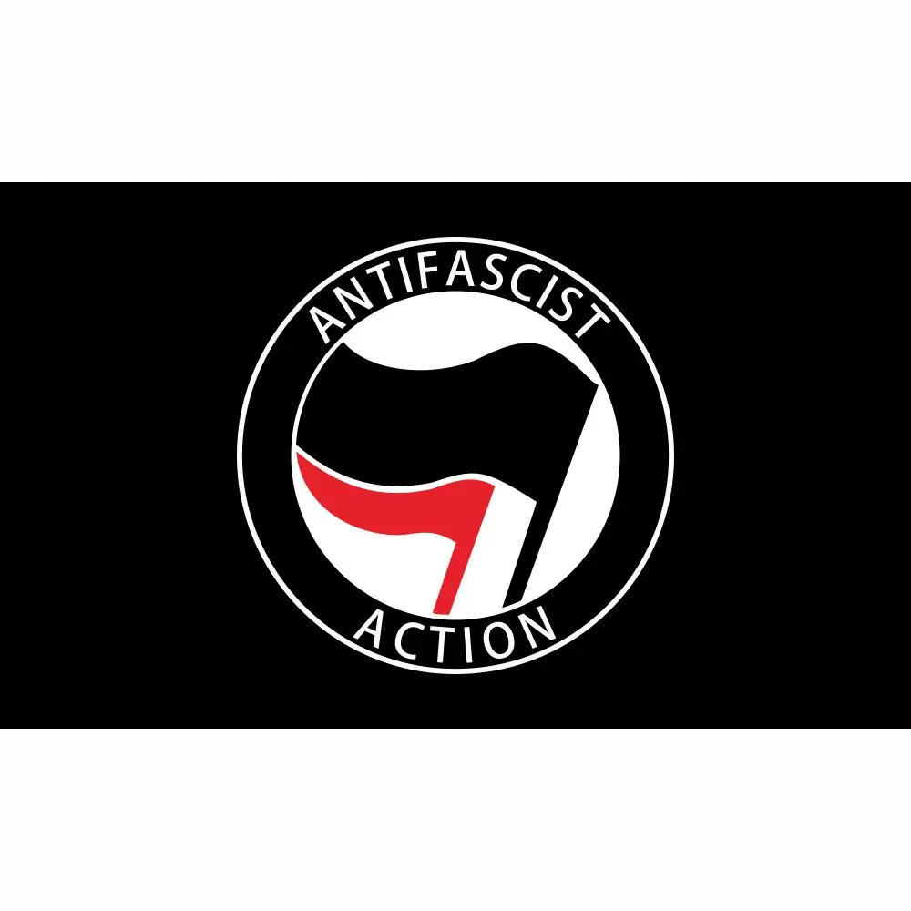 ANTI FASCIST ACTION 5 x 3 FLAG Polyester 150cm x 90cm flags ANTIFASCIST ANTIFA 3x5ft