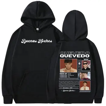 Rapçi QUEVEDO Turu 2024 Grafik kapşonlu erkek Kadın Hip Hop Moda kazak Kazak y2k harajuku Büyük Boy kapüşonlu streetwear