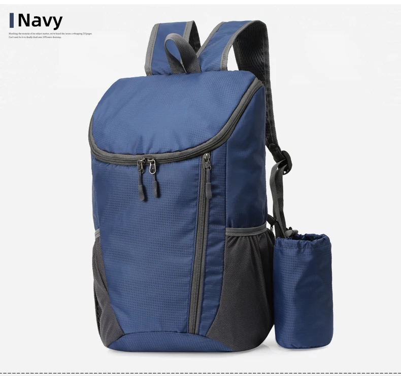 23L Tragbare Tag Pack Faltbare Rucksack Klapp Bergsteigen Tasche Ultraleicht Outdoor Radfahren Rucksack Reise Knapsack Wandern Handgepäck Tragbar Sport Laptop speicher Hautbeutel Wasserabweisend – Detail 25