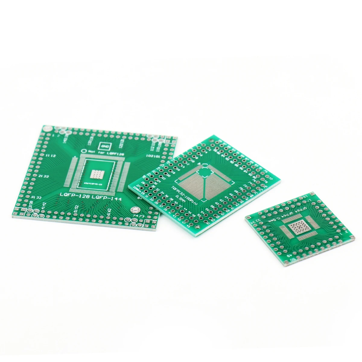 10Pcs Adapter Board QFP32/44/68/80/100 QFN32/40/48/56/64 Converter Plate Pinboard Patch to DIP 0.5mm/0.8mm Transfer Board