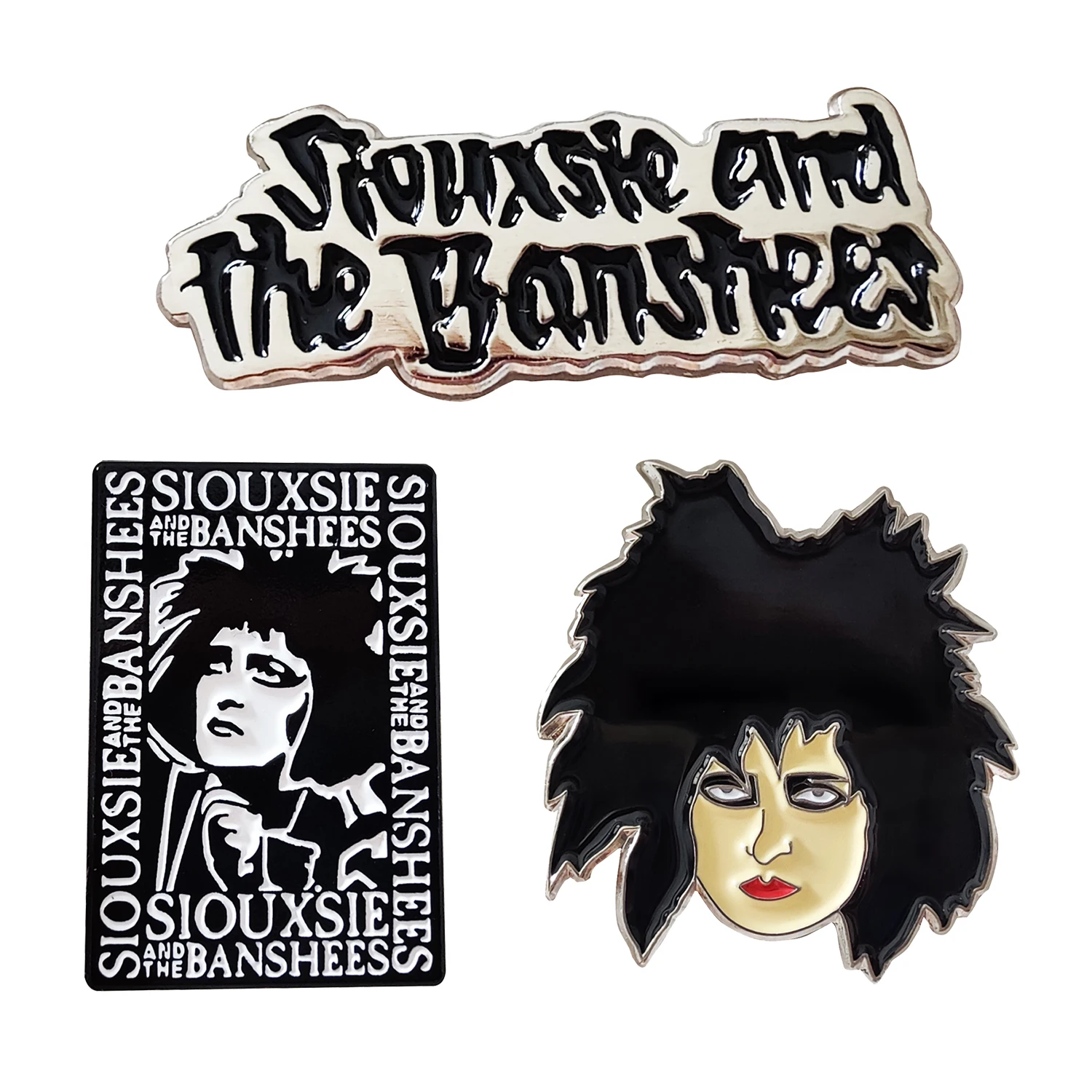 Siouxsie and The Banshees Rock Band Brooches Badges Metal Enamel Lapel Pins Brooches Jewelry Accessories