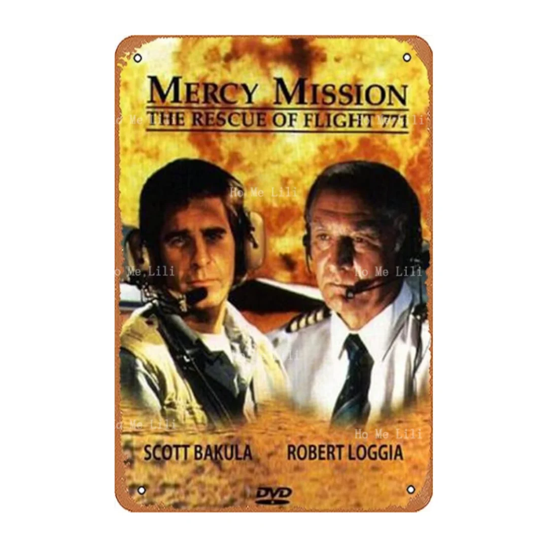 Mercy Mission The Rescue Of Flight 771 Tin Sign Metal Vintage Bar Cafe Home Wall Decor Movie Poster