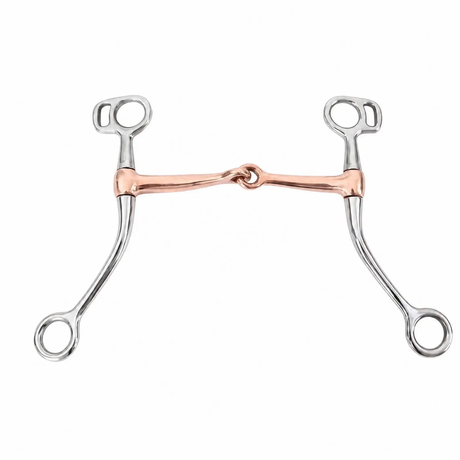 銅製馬用口金-304ステンレス製センタージョイント-馬用馬勒手綱用-快適な乗馬用品