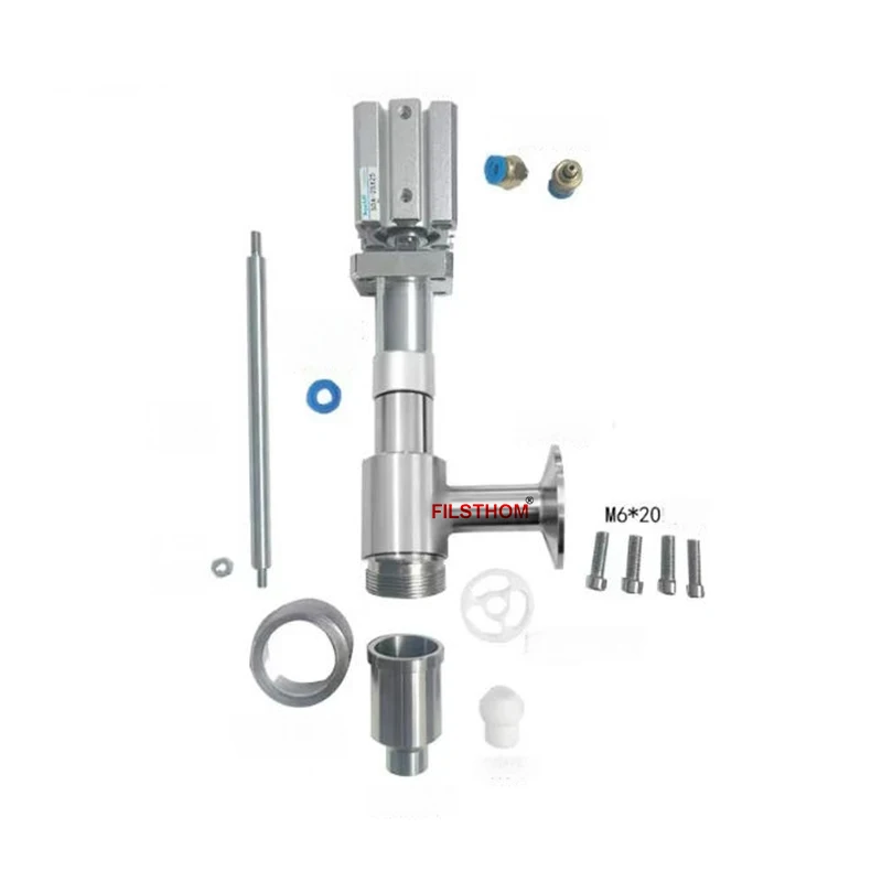 Anti Drip Leak Filling Nozzle 304 Stainless Steel Pneumatic Liquid Paste Filling Head Chuck Type Accessories Of  Piston Fillier