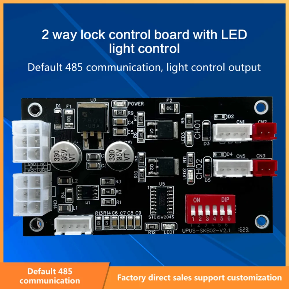 Imagem -02 - Controlador Eletrônico do Fechamento Máquina de Venda Automática Pequena Motorista do Motor Rs485 Placa de Controle Canais 12 v 24v