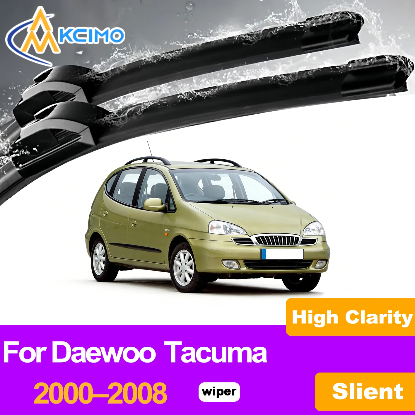 

KCIMO 2PCS Front Windshield Wiper Blades For Daewoo Tacuma 2000–2008, Premium Quality All-Season Car Parts Replacement Set