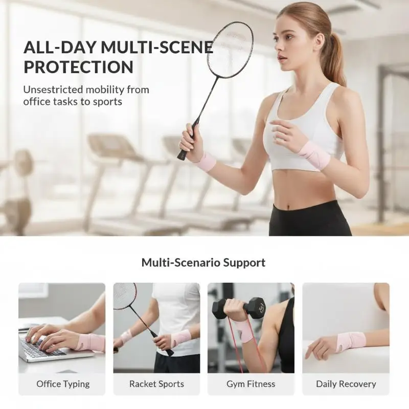 Spandex Sport Wrist Guard Ultra Thin Compression Wrist Support Brace for Post-injury Recovery Exercise