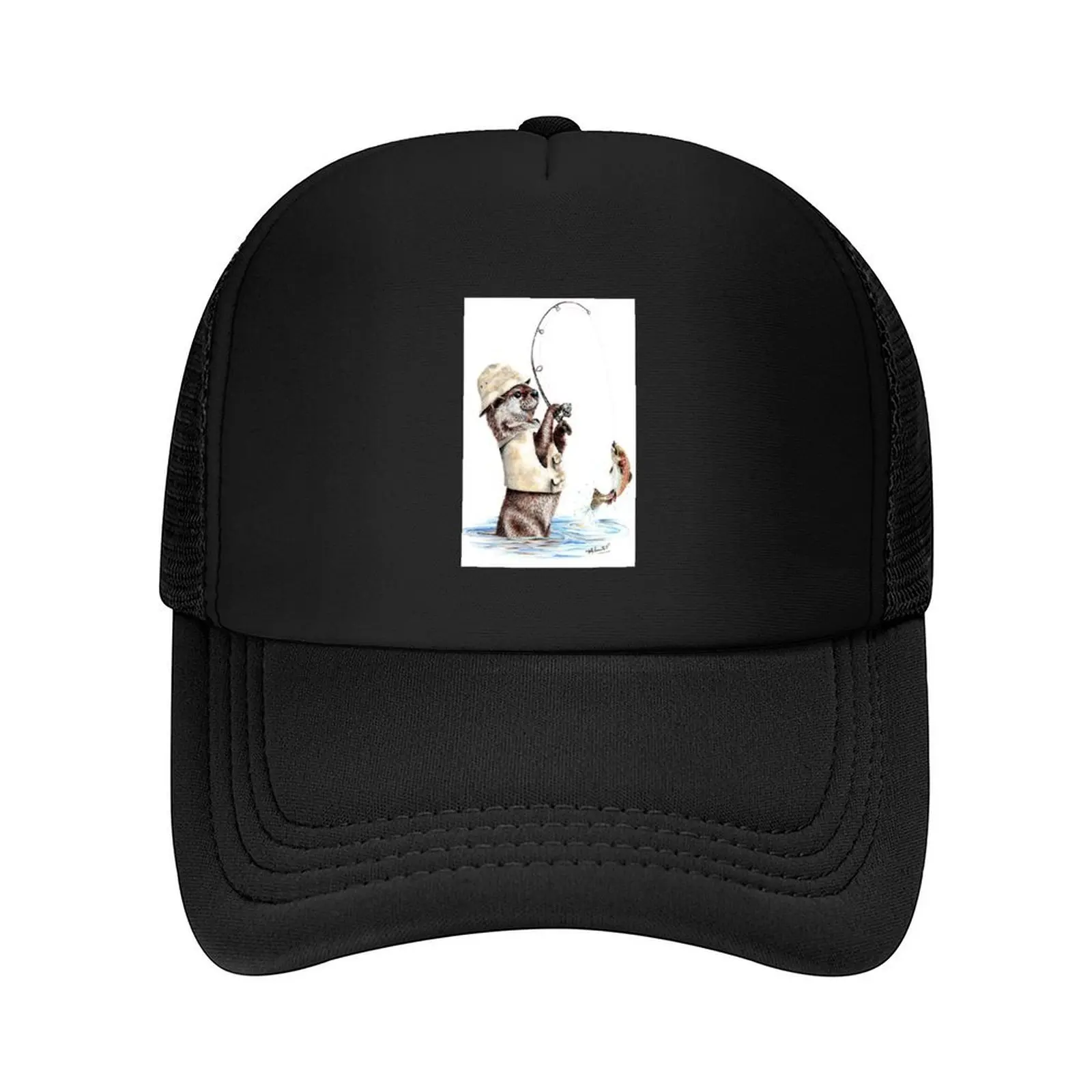 

Nature's Fisherman - otter trout fishing Baseball Cap derby hat Visor Ball Cap Luxury Man Hat Women's Hats 2025 Men's