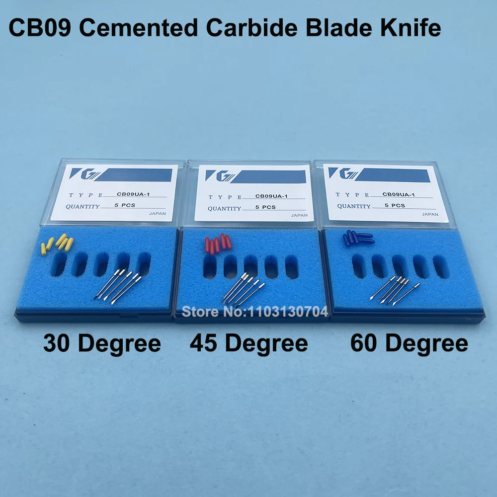 5PCS CE5000 Cutting Plotter Knife Blade for Graphtec CE3000 CE6000 CB09 CB15 Knife Blade CB09UA-5 CB15U-5 Cemented Carbide Knife