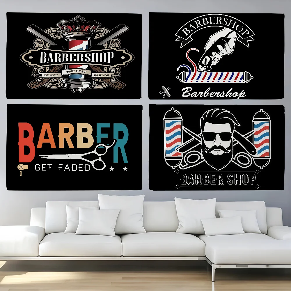 Hot Barber Shop  flag For Decoration Outdoor Picnic  Hanging Home Camping Party Banner
