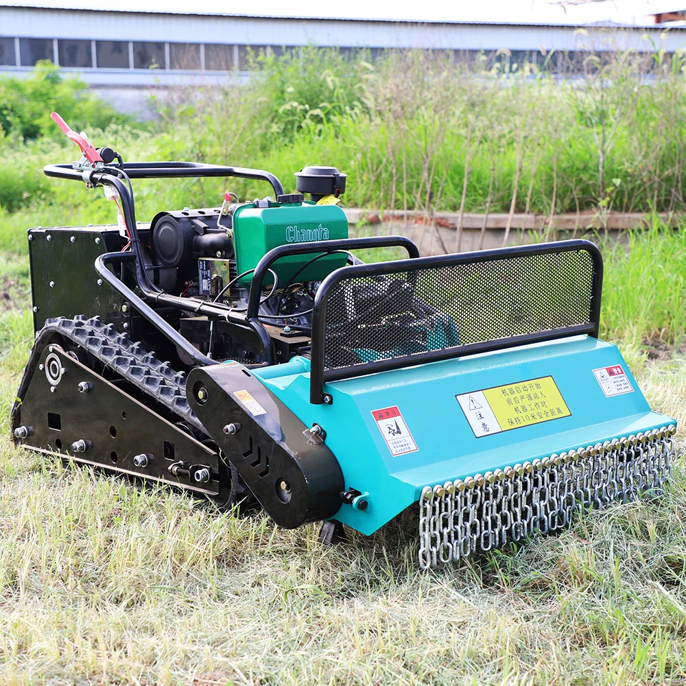 

Good Quality Wholesale Upgraded Remote Control Grass Cutting Machine Lawn Mower With Snowplow