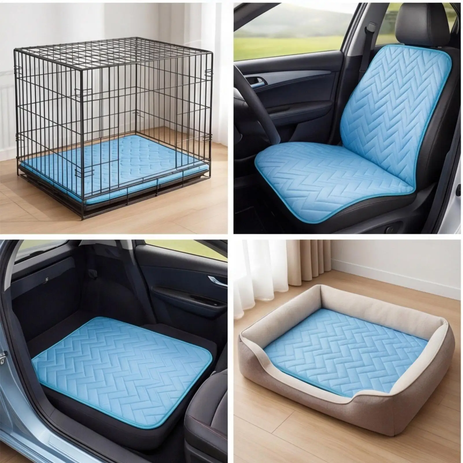 Cooling Mat for Dogs Pet Kennel Cold Pad Puppy Heat Absorption Mat for Outdoor Indoor Backyard Balcony Home Living Room Bedroom