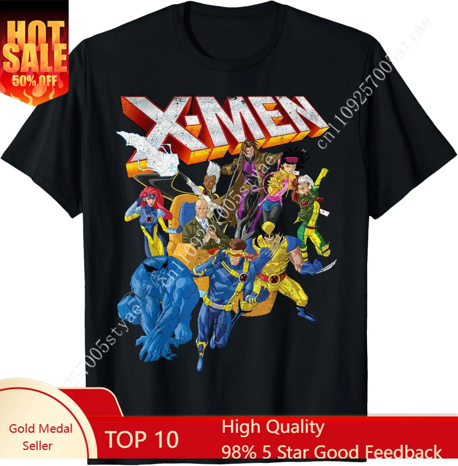 

Marvel X-Men Vintage Group Shot Logo Mens Womens T-Shirt